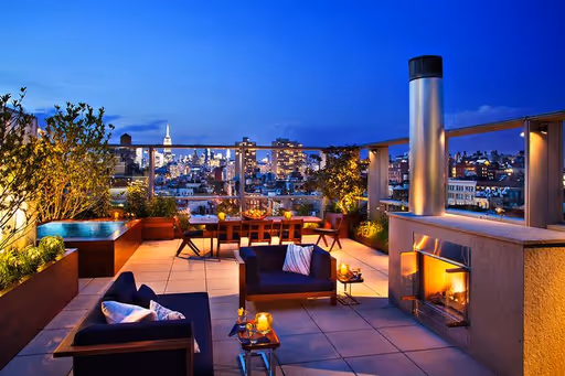 Terraza de noche