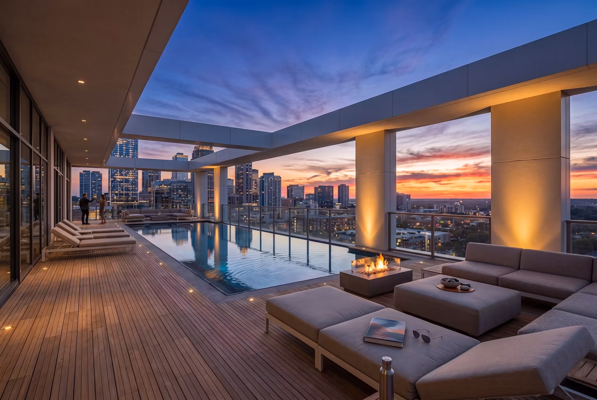 Lujo Terraza al atardecer